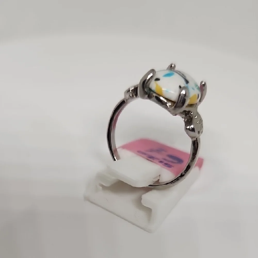 Silver Ring with Colorful Stone - Picture 8 of 9